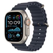 Apple Watch Ultra 2, 2024 49 мм, корпус из бежевого титана, ремешок Ocean темно-синего цвета
