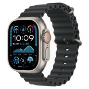 Apple Watch Ultra 2, 2024 49 мм, корпус из бежевого титана, ремешок Ocean черного цвета