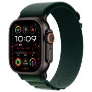 Apple Watch Ultra 2, 2024 49 мм, корпус из черного титана, ремешок Alpine зеленого цвета