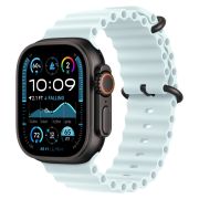 Apple Watch Ultra 2, 2024 49 мм, корпус из черного титана, ремешок Ocean цвета ледяной синий