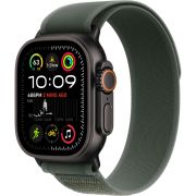 Apple Watch Ultra 2, 2024 49 мм, корпус из черного титана, ремешок Trail зеленого цвета
