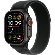 Apple Watch Ultra 2, 2024 49 мм, корпус из черного титана, ремешок Trail черного цвета