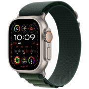 Apple Watch Ultra 2, 2024 49 мм, корпус из бежевого титана, ремешок Alpine зеленого цвета