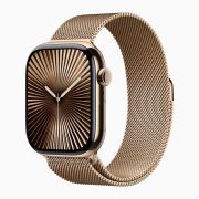 Apple Watch 10 series 42 mm Titanium case Gold with milanese loop