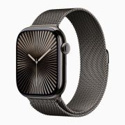 Apple Watch 10 series 42 mm Titanium case Slate with milanese loop