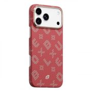 BlueO чехол для iPhone 17 Pro, Tactile Woven Air Aramid fiber (Kevlar) Red (MagSafe)