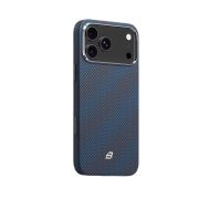 BlueO чехол для iPhone 17 Pro Max, Tactile Woven Air Aramid fiber (Kevlar) Galaxy Blue (MagSafe)